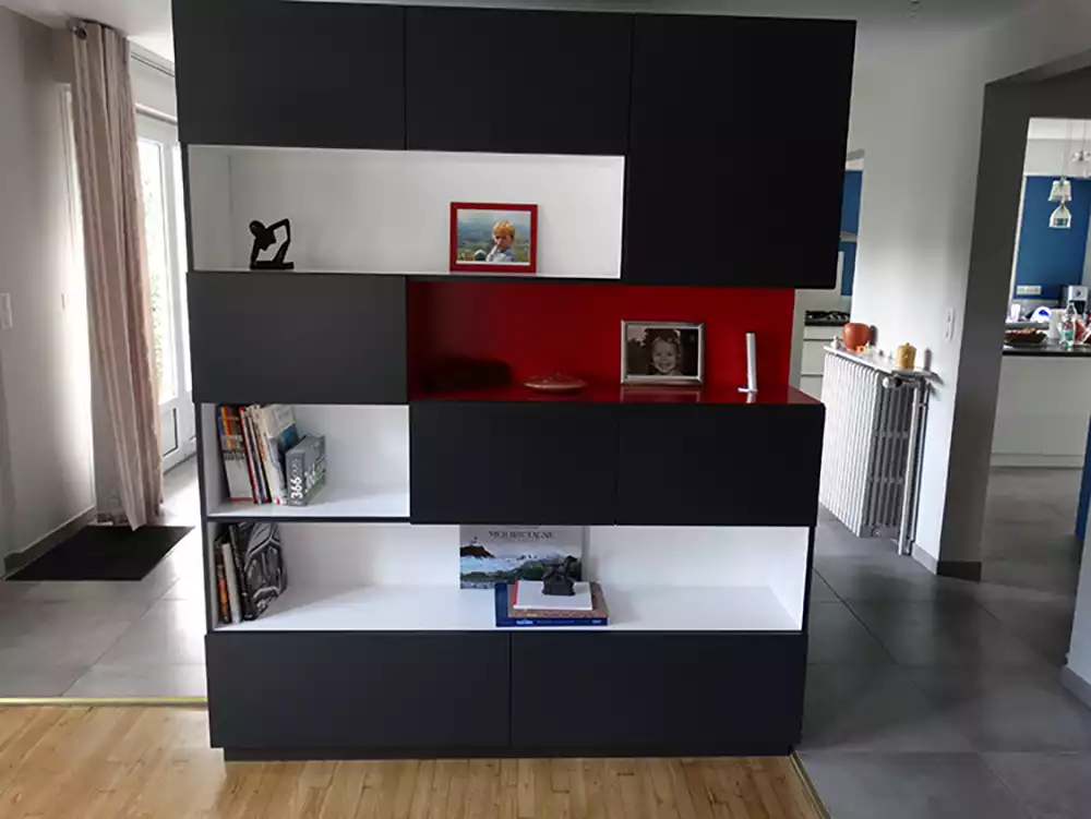 bibliothèques sur mesure realisations particuliers Art Bois Concept min